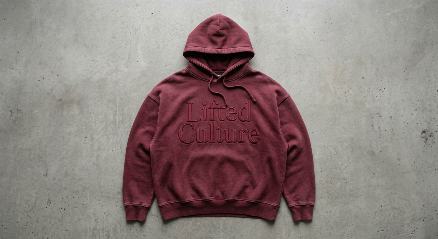 Hoodie Washed Burgundy