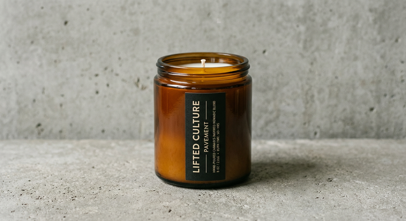 Candle Amber Glass