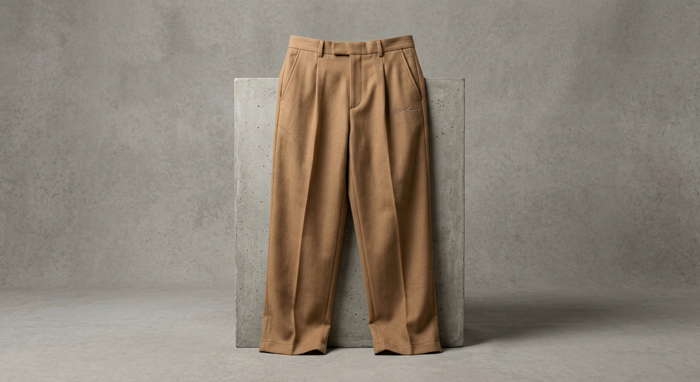 Trousers Pleated Tan