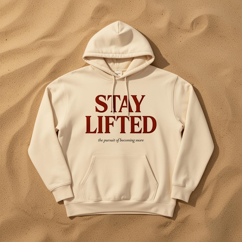 Stay Lifted Hoodie in Bone / Ember