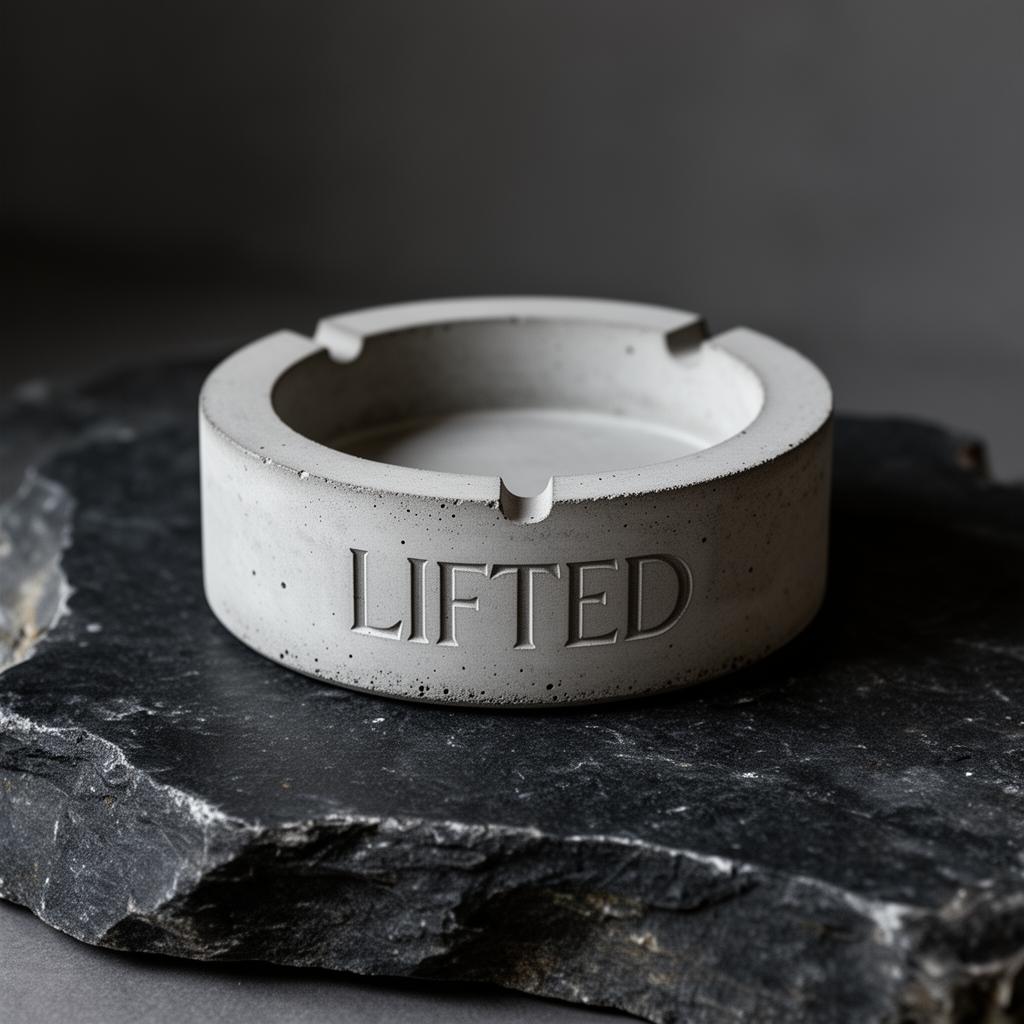 Lifted Concrete Ashtray