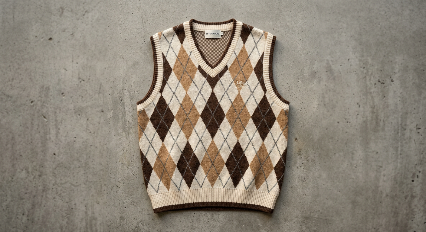 Knit Vest Argyle